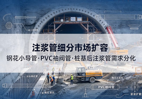 江城注浆管细分市场扩容，隧道钢花小导管、PVC 袖阀管、桩基后注浆管需求分化